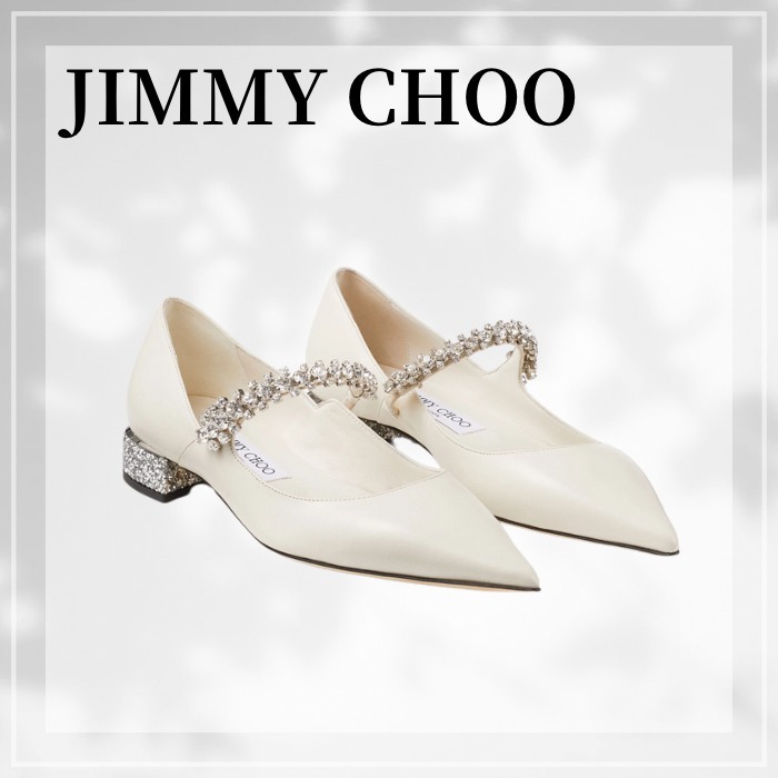 JIMMY CHOO☆ ビング パンプス フラット ラテ シルバー ビシュー