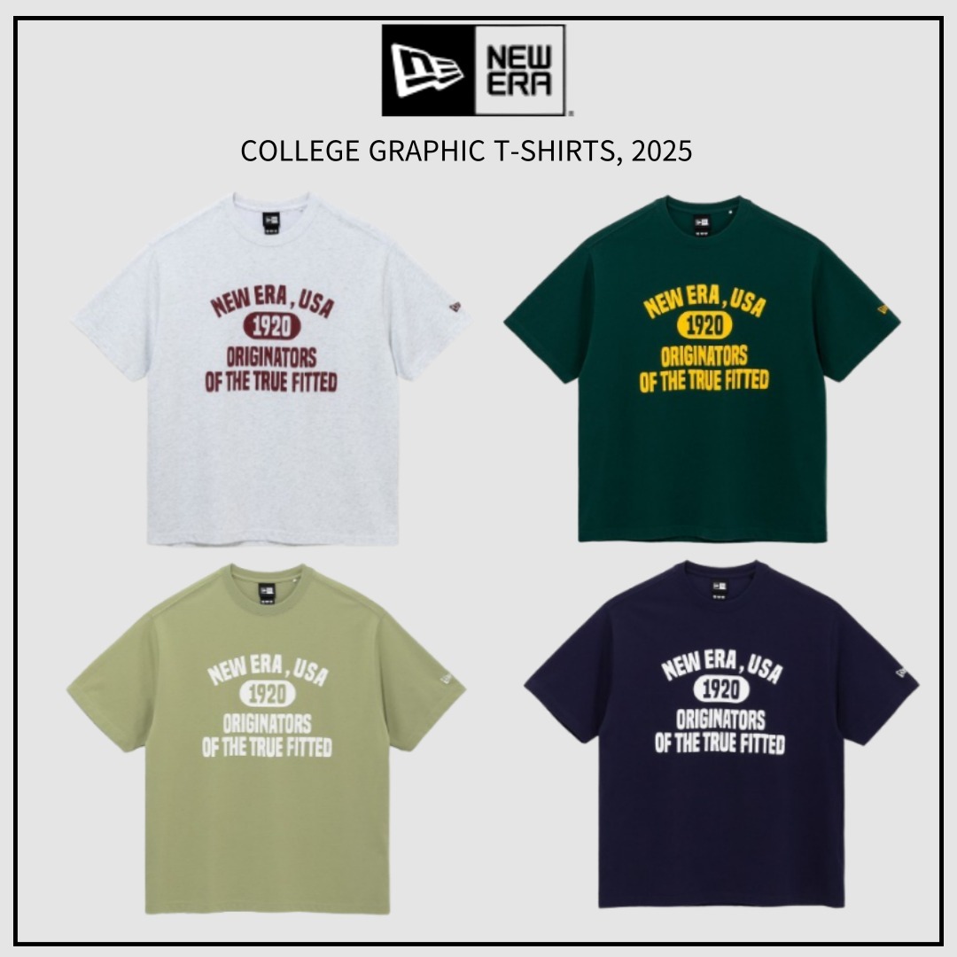 【韓国】ニューエラ■新作*COLLEGE GRAPHIC T-SHIRTS