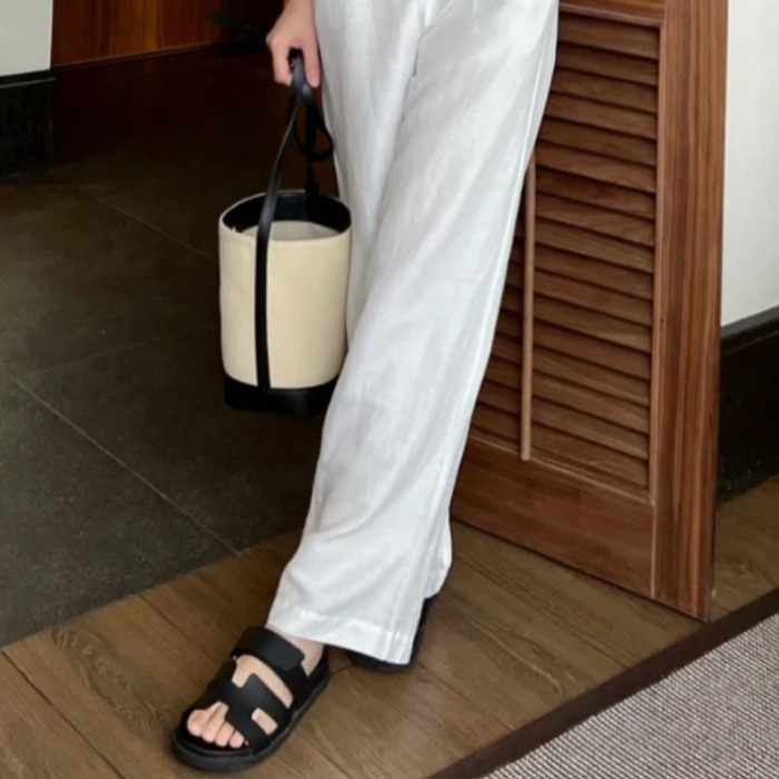 希少品♪】HERMES Chypres ブラック サンダル ユニセックス