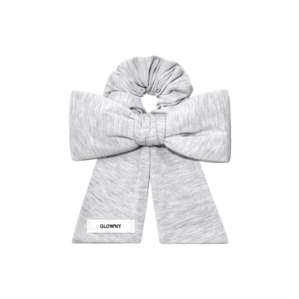 ☆GLOWNY☆ BOW SCRUNCHIE WHITE MELANGE