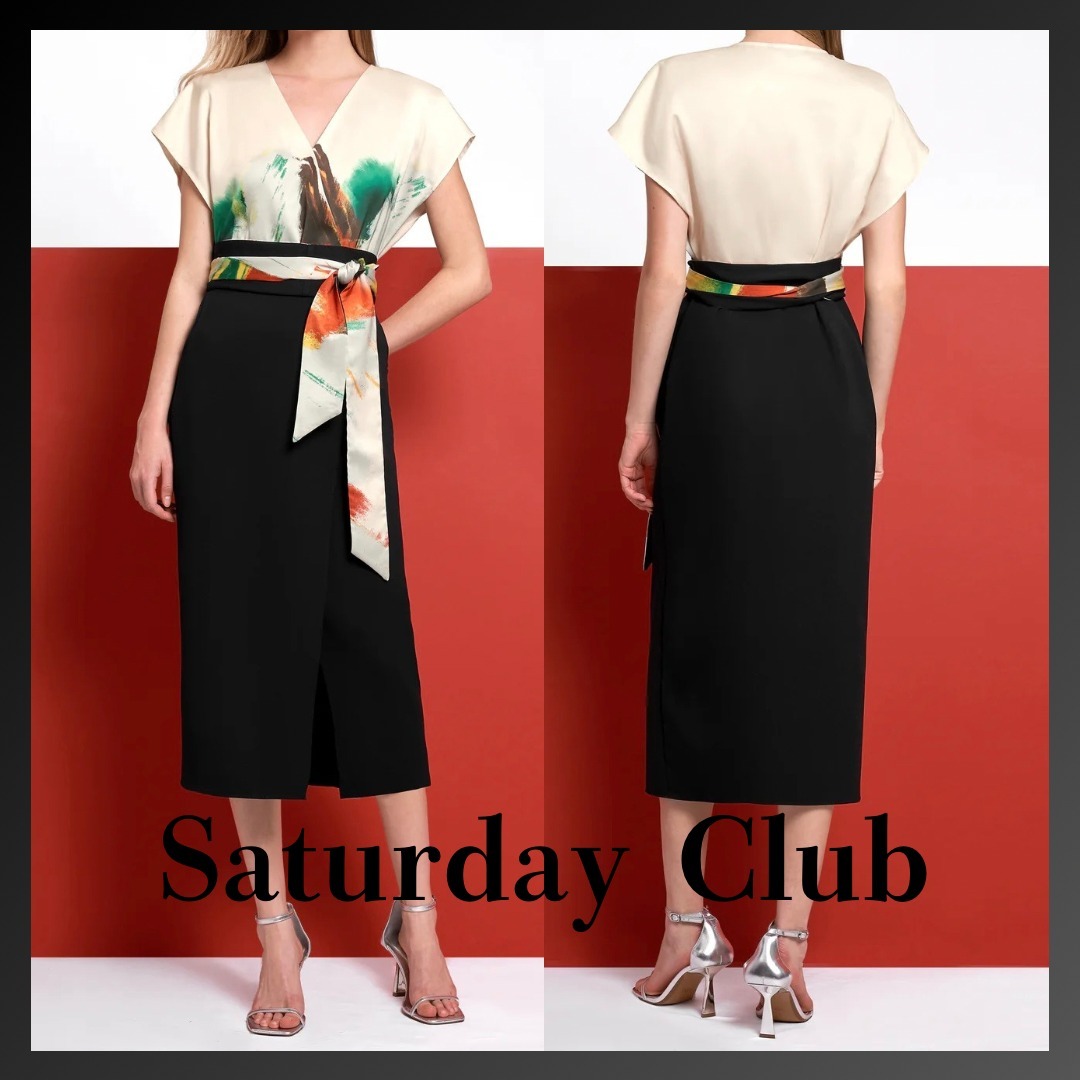 ＊SaturdayClub ＊アートプリント カラーブロック ワンピース