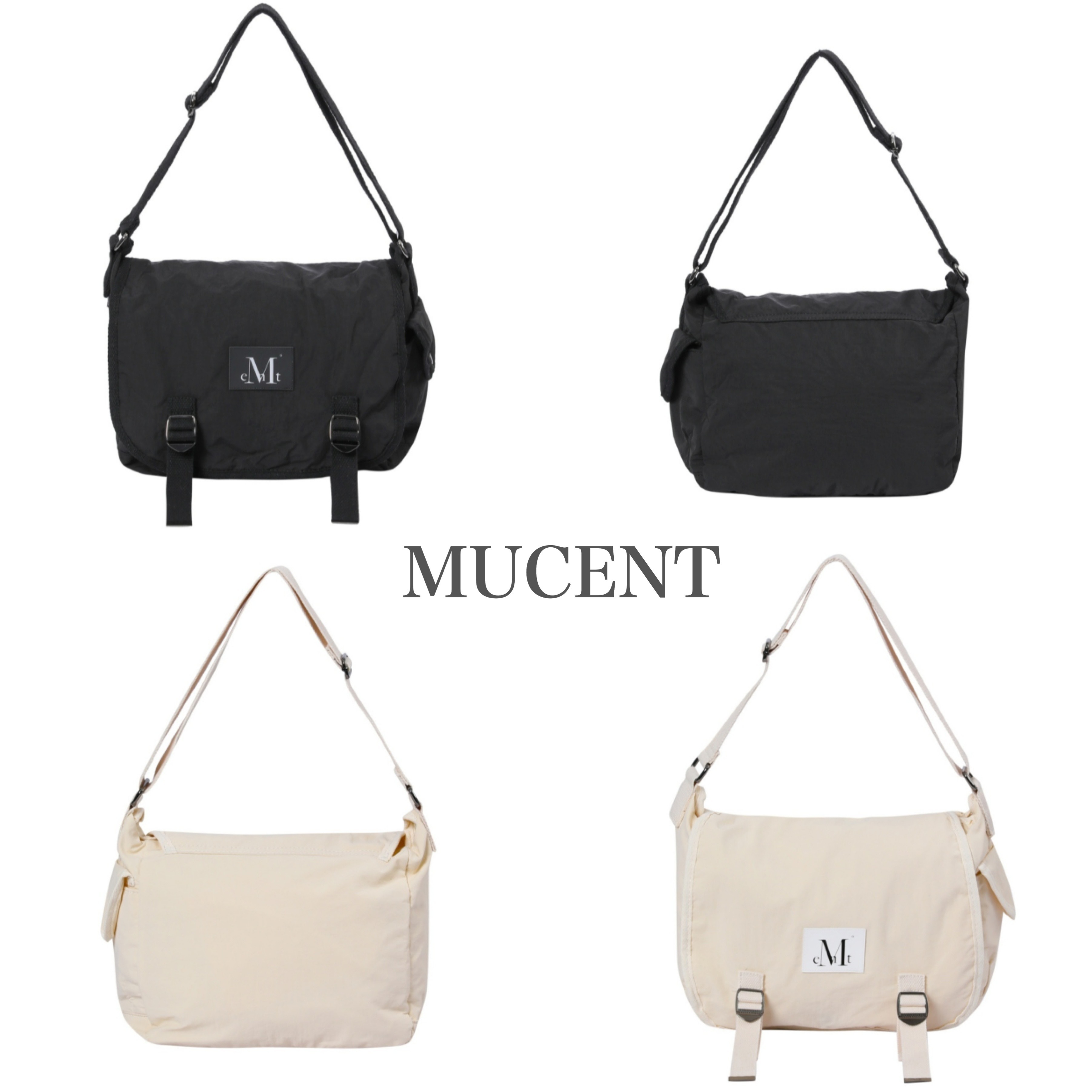 【MUCENT】REKE DOUBLE BUCKLE CROSS BAG