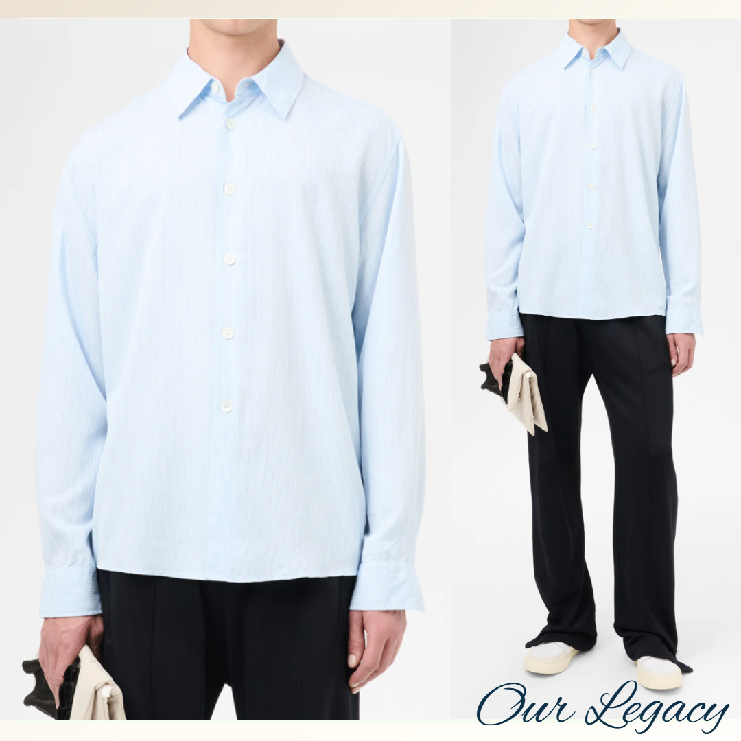 【OUR LEGACY】ビヨンドシャツ Suave Stripe Holiday Viscose