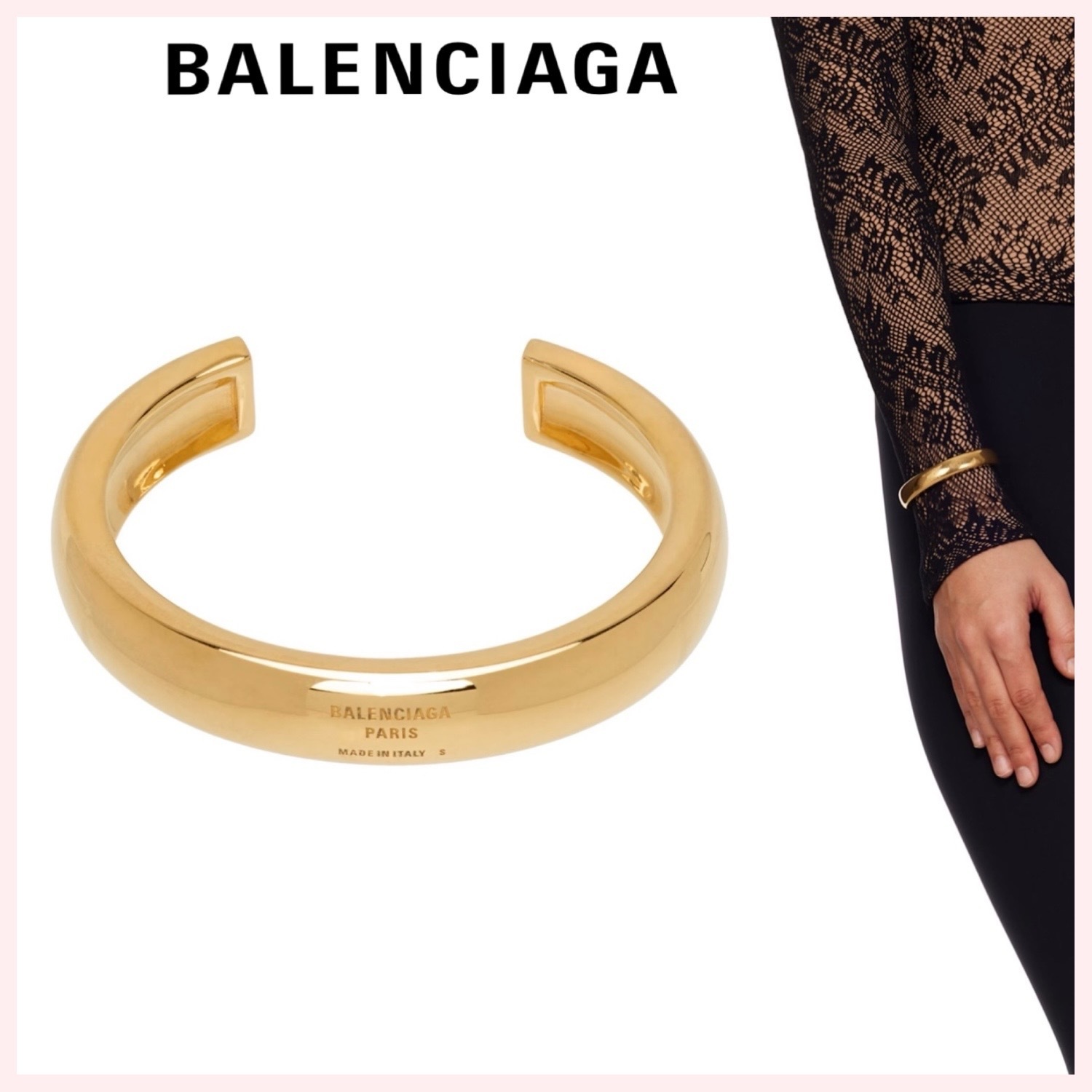 ★BALENCIAGA★関税込♪NEW♪PLATED カフ ブレスレット