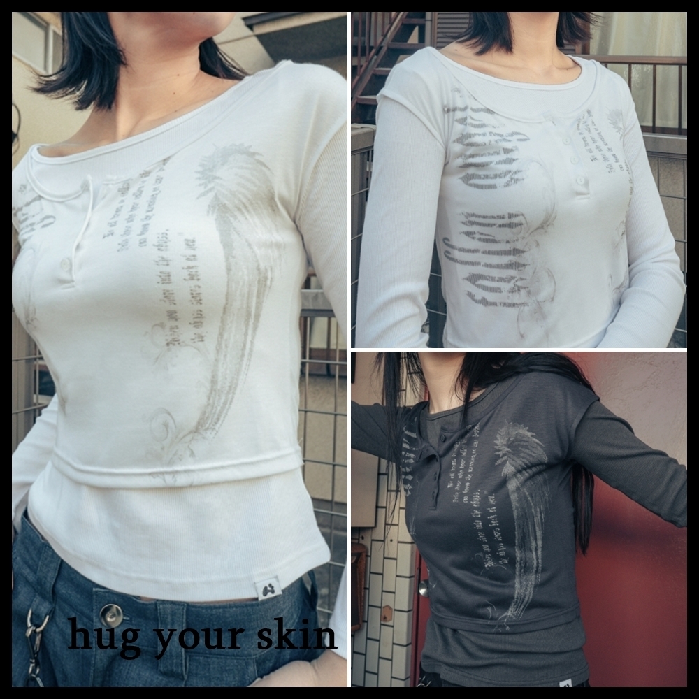 【hug your skin】 Fallen angel layered top ★送料・関税込★