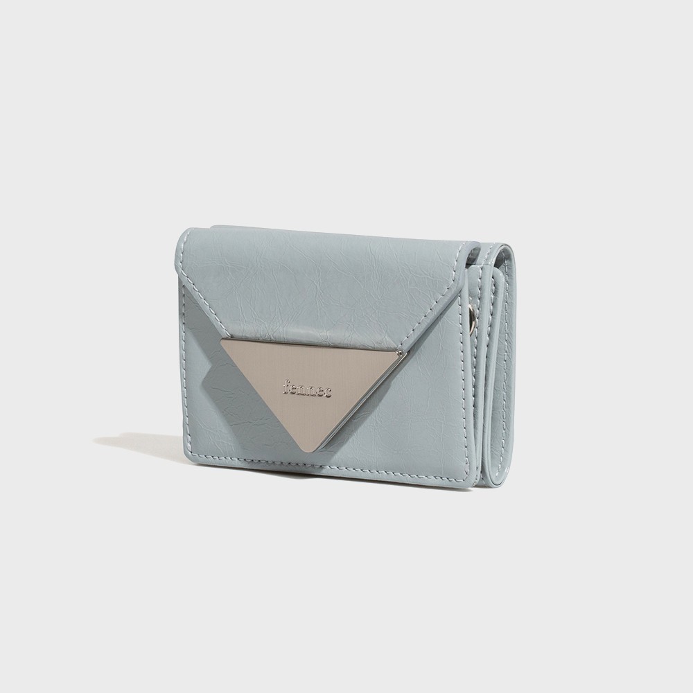 カードケース・名刺入れ Fennec CRINKLE TRIANGLE TRIPLE WALLET MID GREY