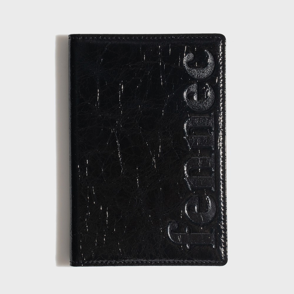 カードケース・名刺入れ Fennec CRINKLE PASSPORT CASE BLACK
