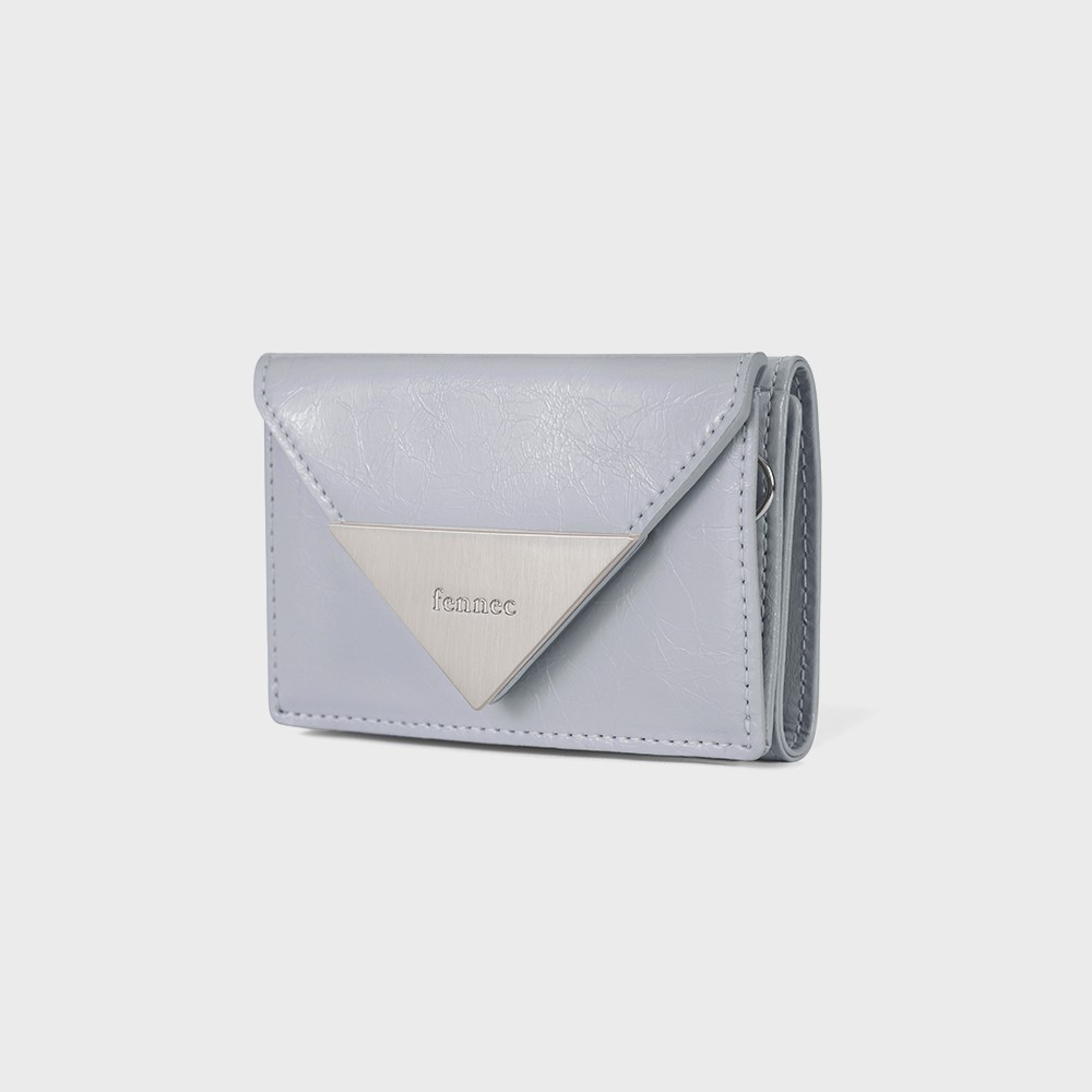 カードケース・名刺入れ Fennec CRINKLE TRIANGLE TRIPLE WALLET MISTY LAVENDER