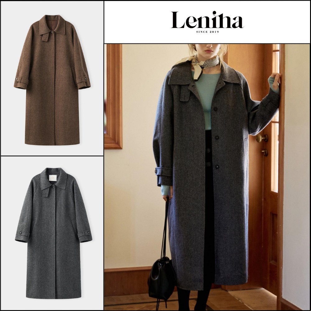 【LENINA】BARRIEウールバルマカーンハンドメイドコート2カラー