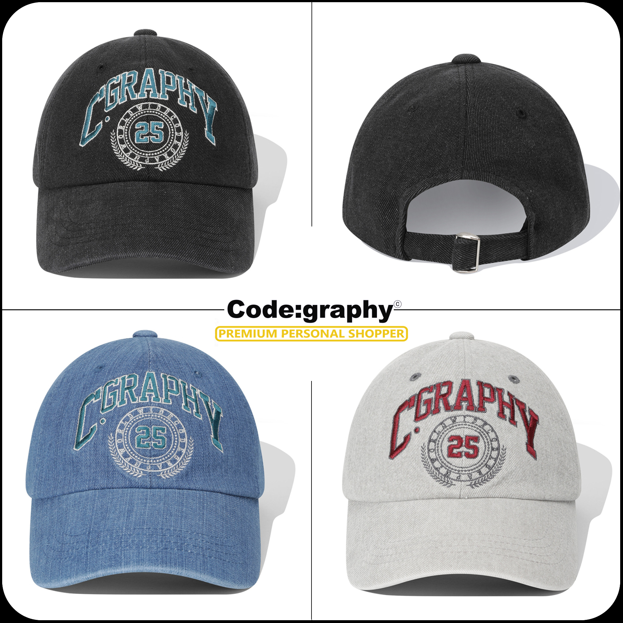 [CODEGRAPHY]★韓国人気★C.GRAPHY WASHING BALL CAP