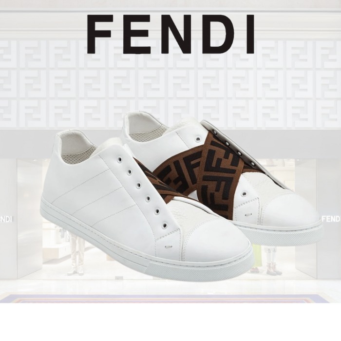 アウトレット【FENDI】メンズ☆シンプル FFロゴ スニーカー