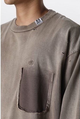 StrayKids愛用《MIHARA YASUHIRO》ダメージ Sun Faded L/S Tee