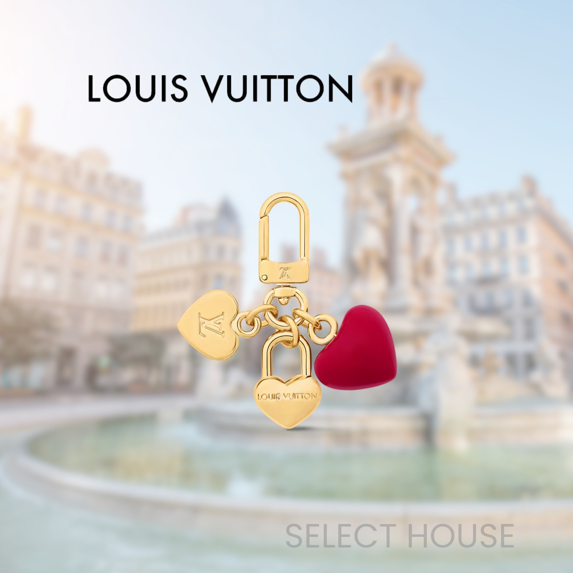 LOUIS VUITTON マイクロ チャーム LV ハート