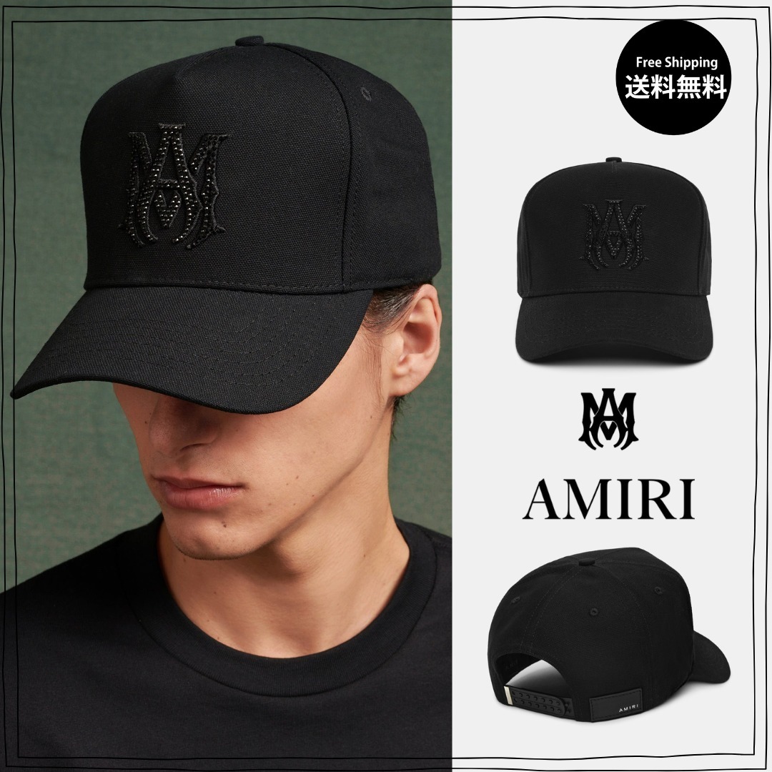【AMIRI】MA CRYSTAL CANVAS HAT クリスタルキャンバス キャップ