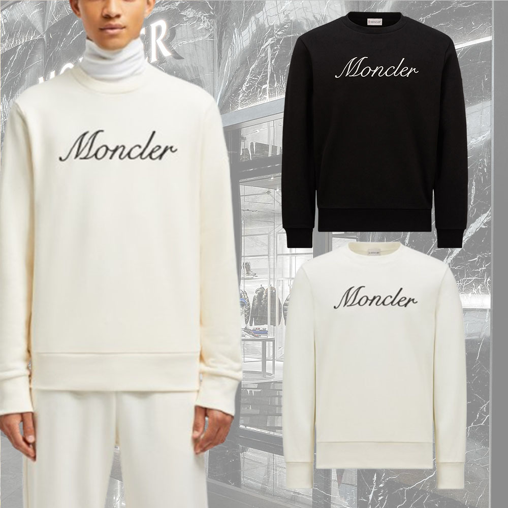 【MONCLER】Embroideredロゴ・コットン・スウェットシャツ