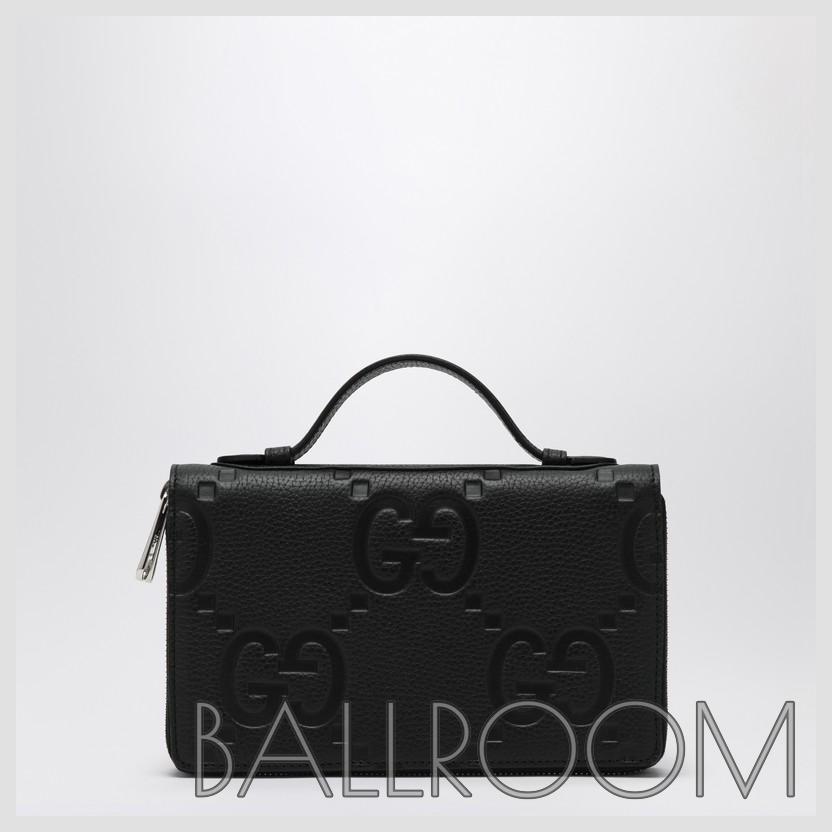 クラッチバッグ GUCCI BLACK DOCUMENT HOLDER IN JUMBO GG