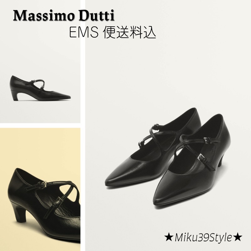 【スペイン発マッシモドゥッティ】クロスストラップヒ-ルシュ-ズ