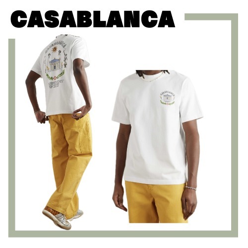 [CASABLANCA]Le Temple Du Sport プリントTシャツ