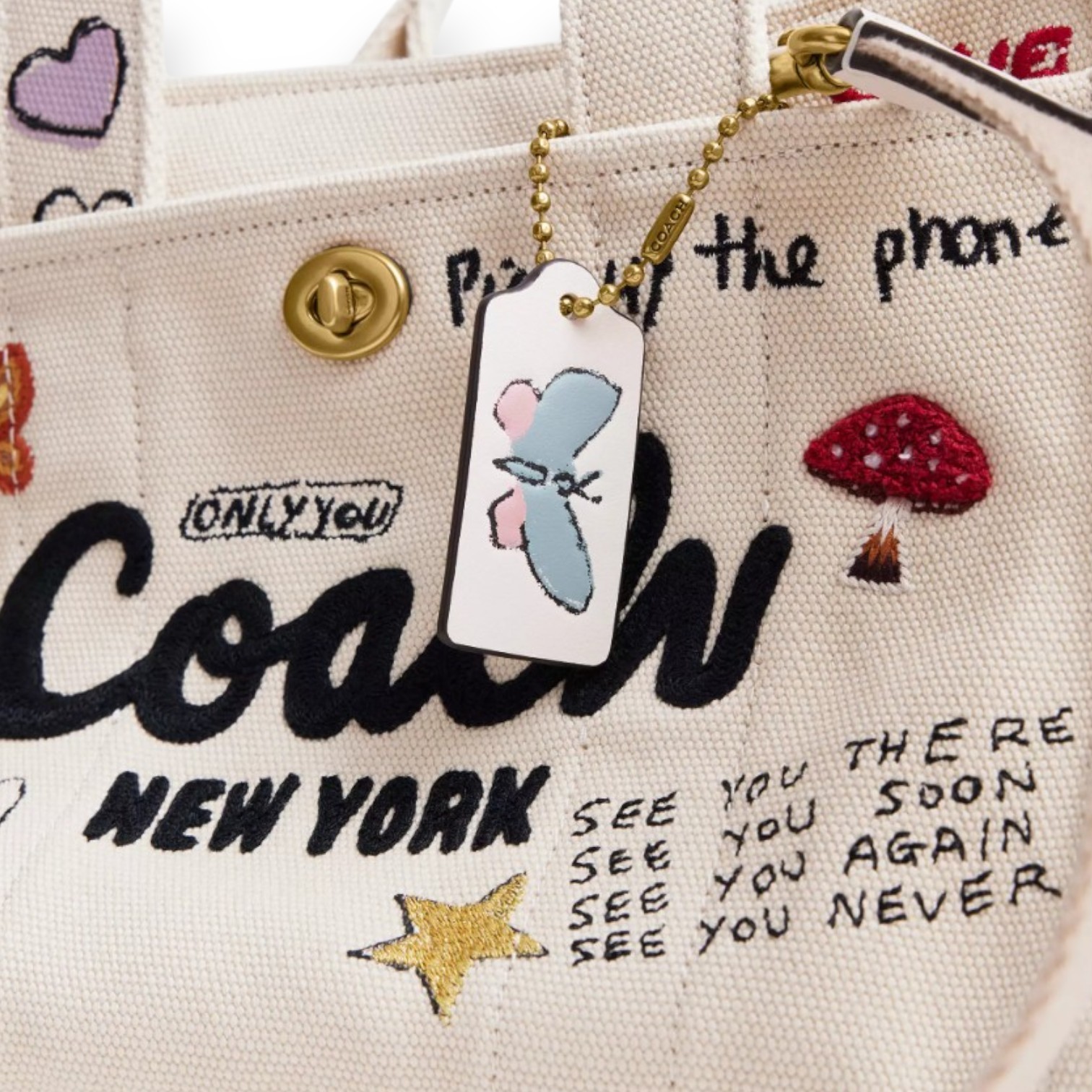Coach】スケッチプリントが素敵♪ カーゴトートバッグ 26 (Coach