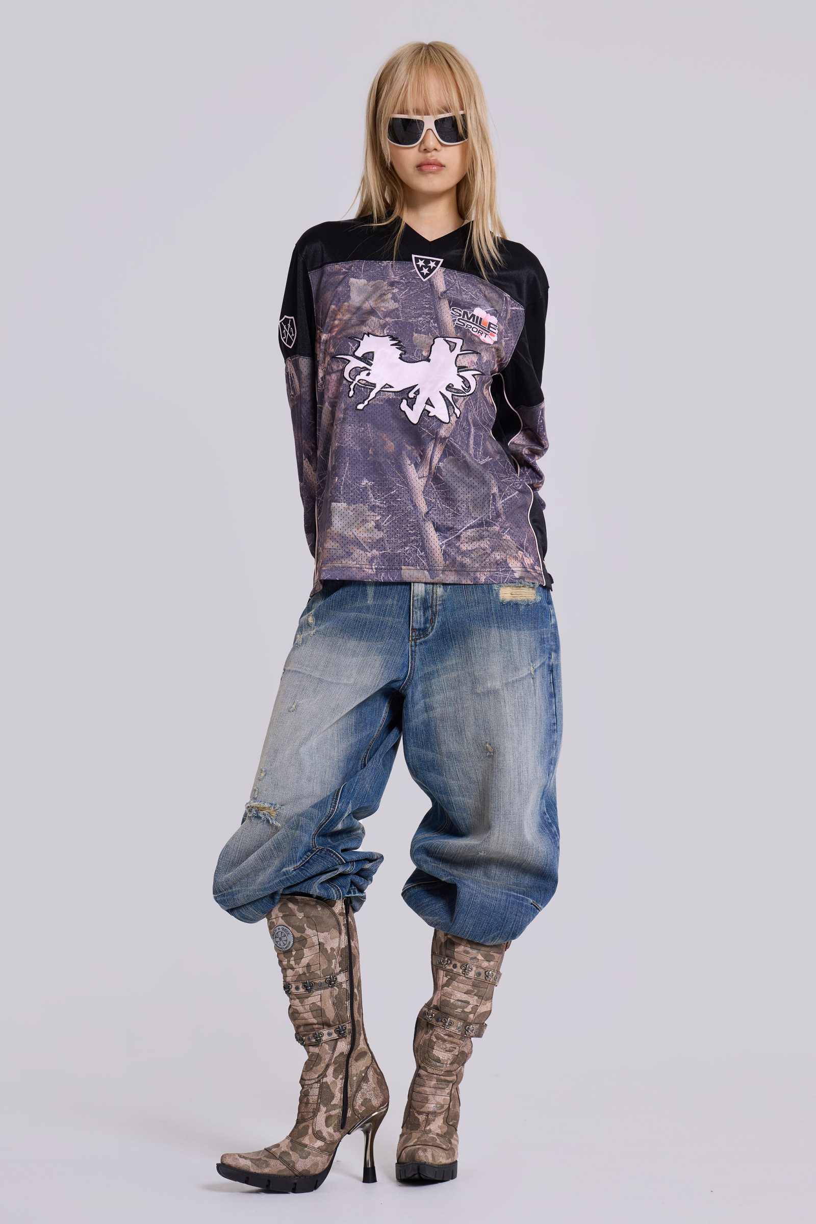 【JADED LONDON】Resident Hockey Camo Top *送料/関税込み* JADED LONDON】Resident Hockey Camo Top（送料込み）