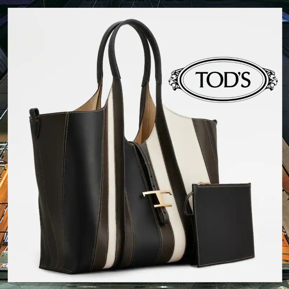 【個性的な存在感♪】TOD'S タイムレス ショッピングバッグ MM