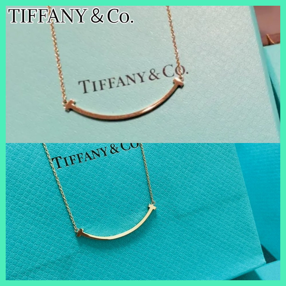 【存在感ある輝き☆】Tiffany Tスマイルペンダント ミディアム