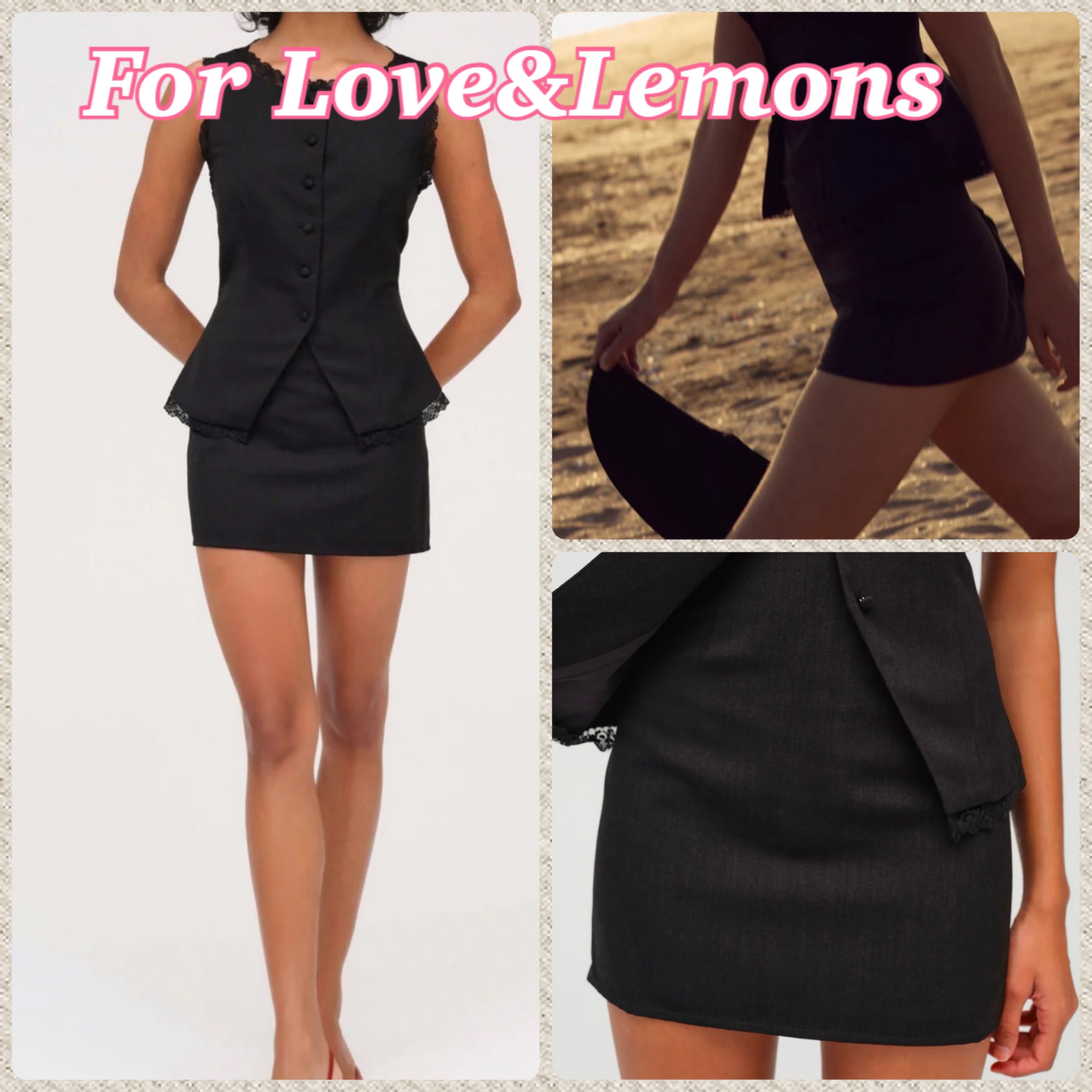 25SS新作★【For love and lemons】ショーナミニスカート