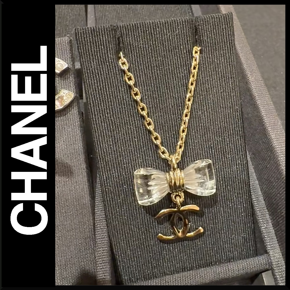 【大人気★25p】CHANEL ネックレス CCロゴ クリアリボン