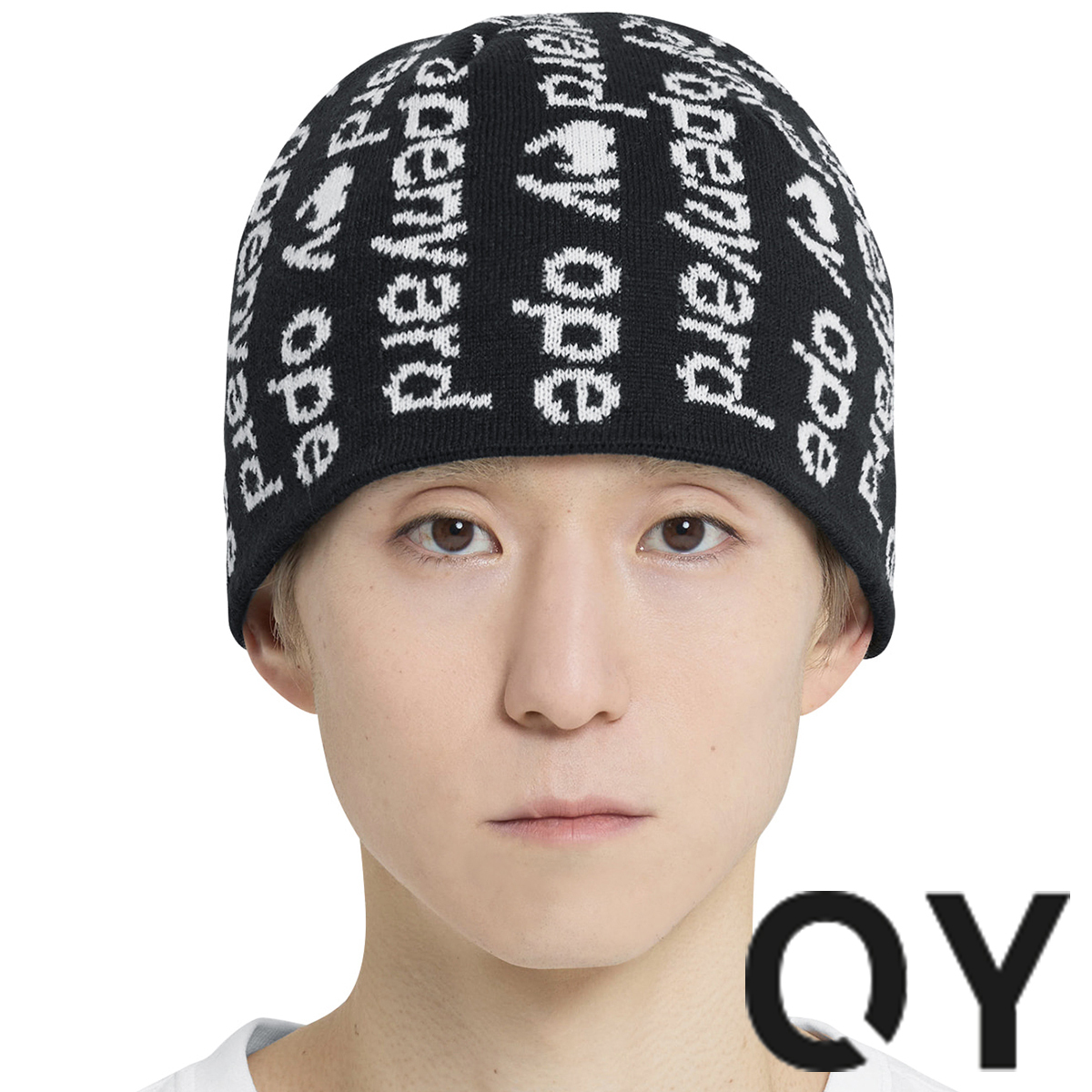 ★OY★ ALL OVER LOGO BEANIE - BLACK★正規品/韓国直送料込