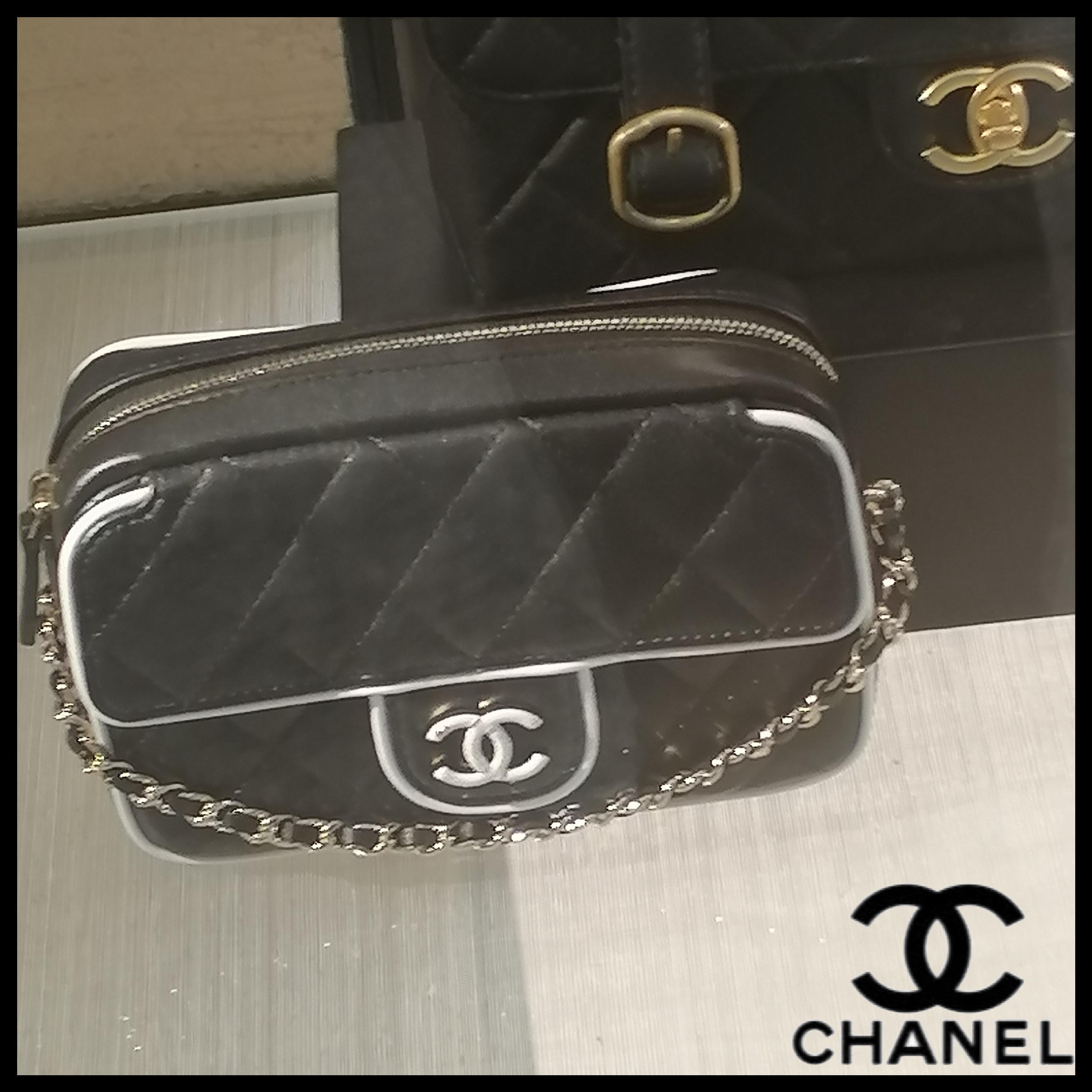 ◆CHANEL◆ チェーンクラッチ ショルダーバッグ ブラック