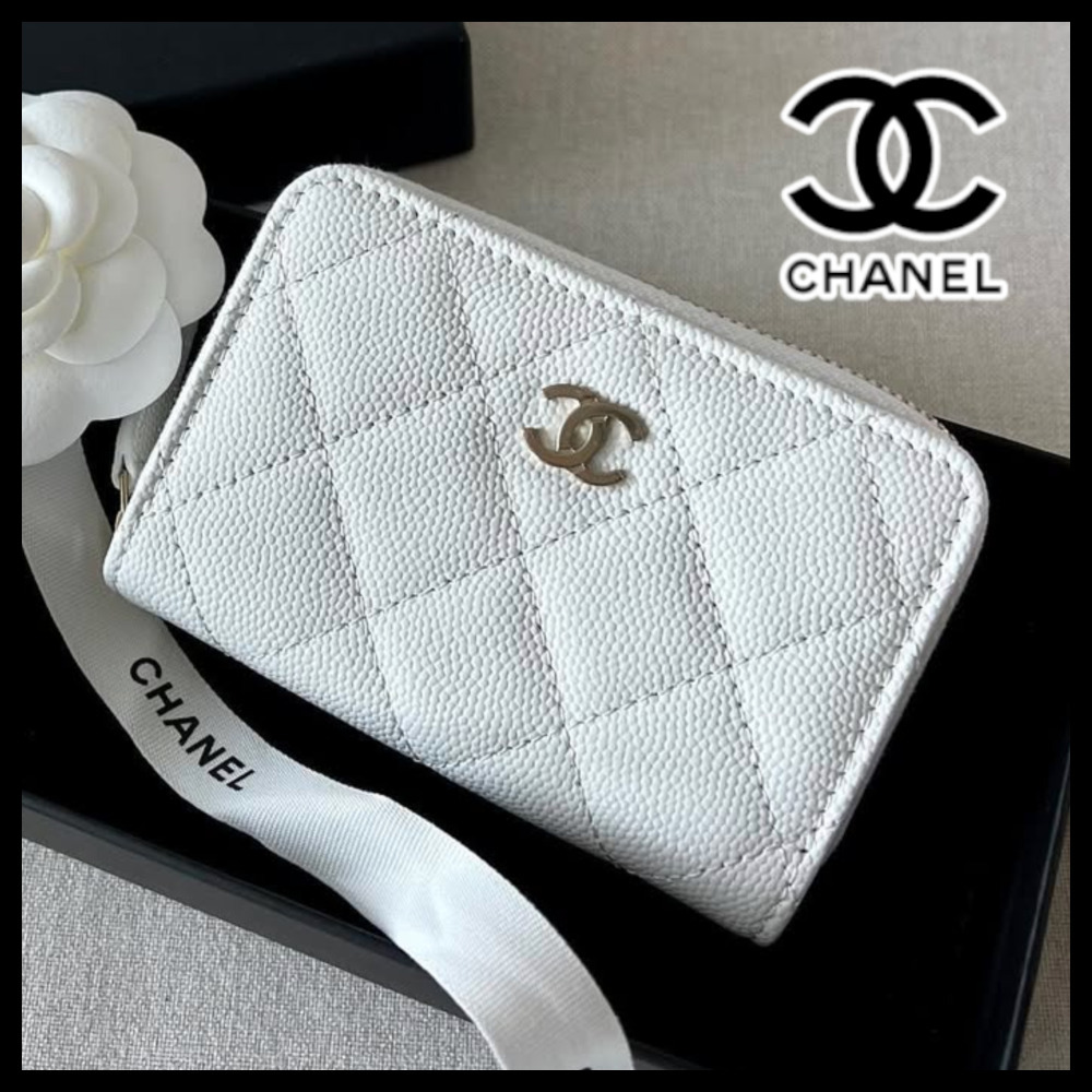 `コンパクト★可愛い`【CHANEL】ジップスモール ウォレット 財布