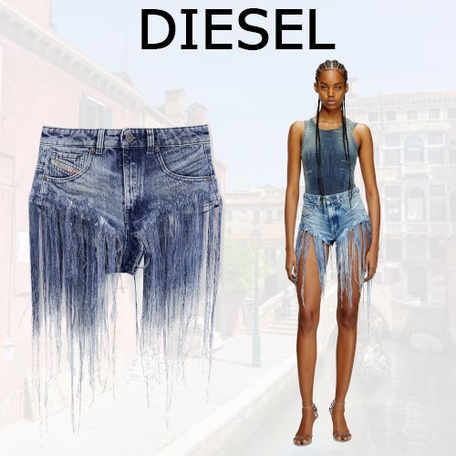 DIESEL ディーゼル レディース デ・ジズFSG デニム ショーツ