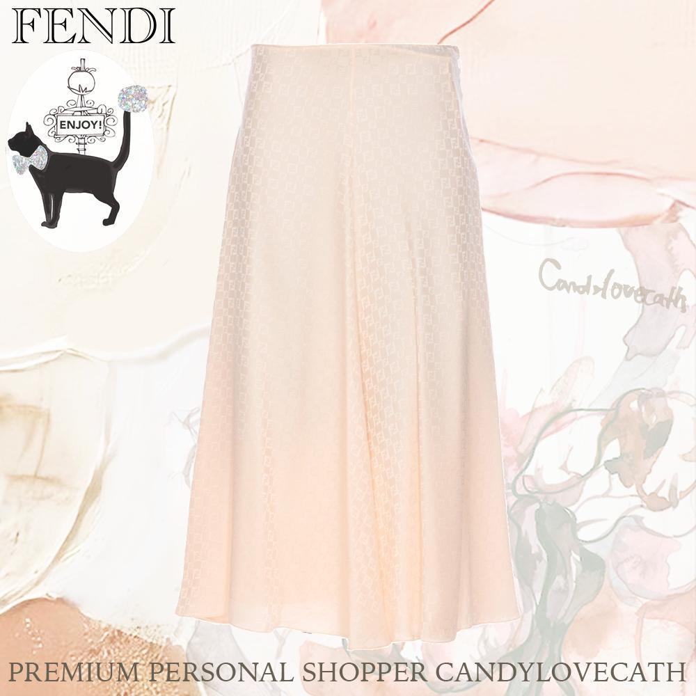 スカート FENDI SILK FF LOGO SKIRT