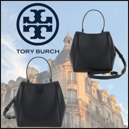 【Tory Burch】 SMALL MCGRAW BUCKET BAG BLACK