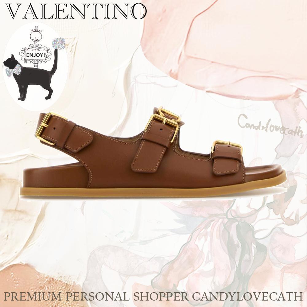 サンダル・ミュール VALENTINO GARAVANI Camel Leather Sandals