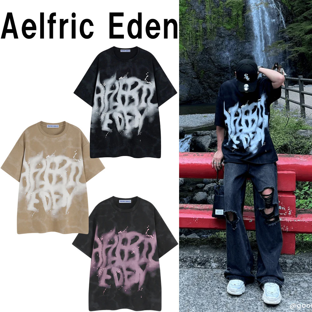 Aelfric Eden/Abstract Print WashedＴシャツ