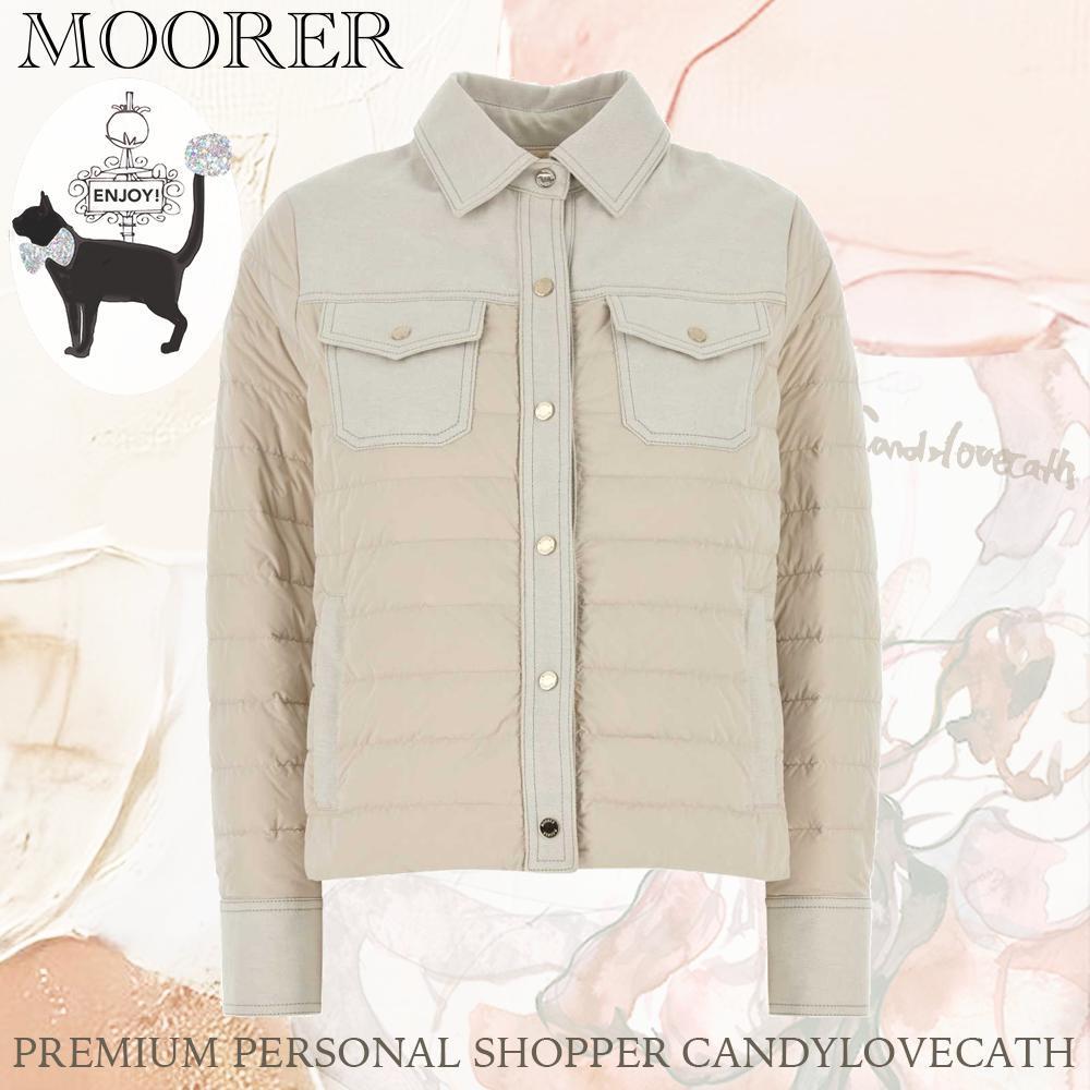 ダウンジャケット・コート MOORER Sand Nylon Blend Esper Down Jacket