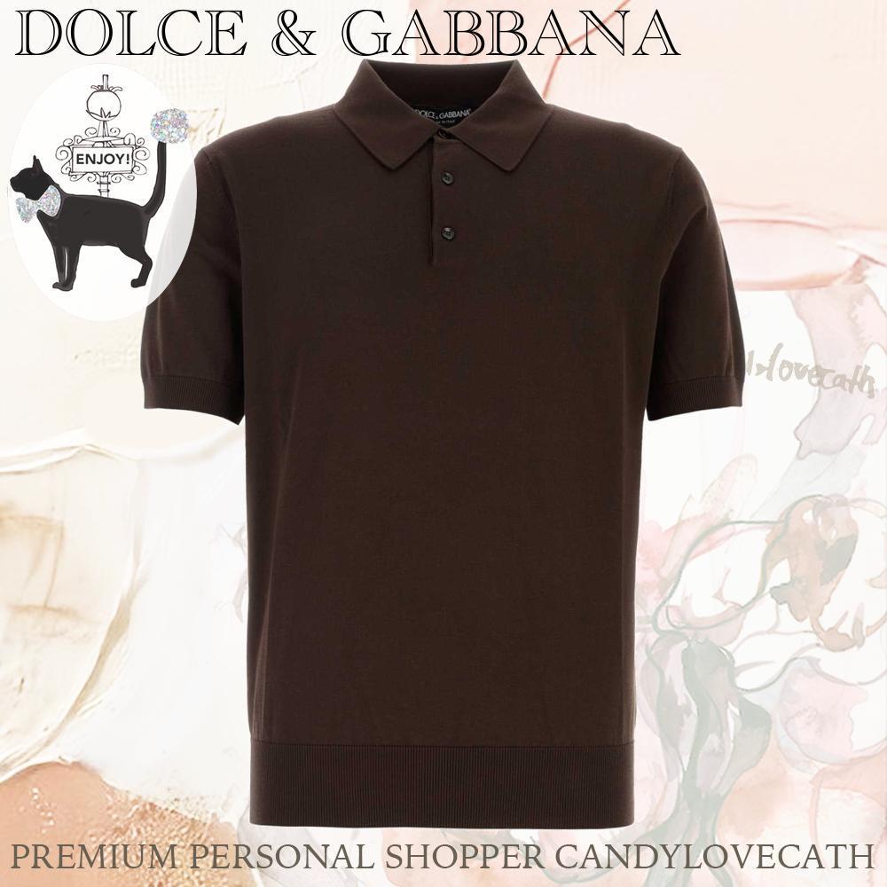 Tシャツ・カットソー DOLCE & GABBANA Chocolate Cotton Polo Shirt