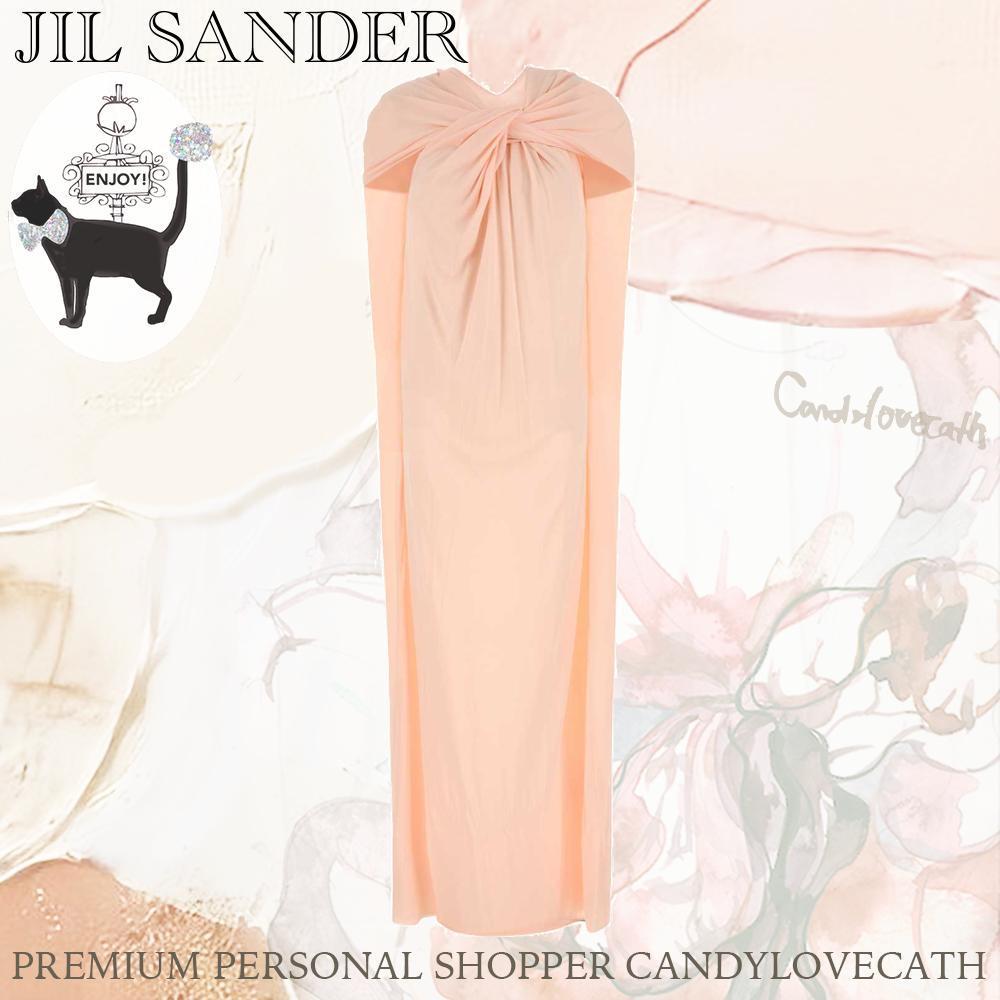 ワンピース JIL SANDER Pastel Pink Crepe Long Dress