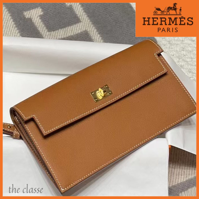 【上品スタイルに】HERMES（エルメス）ケリーポケット長財布
