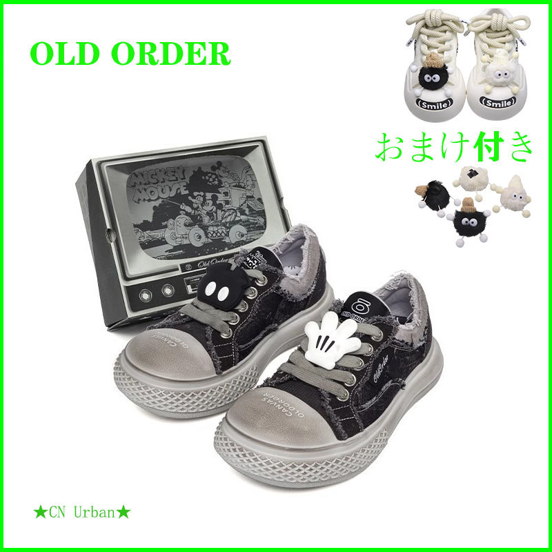 OLDORDER X Disney ミッキー スニーカー 男女兼用 ズック靴