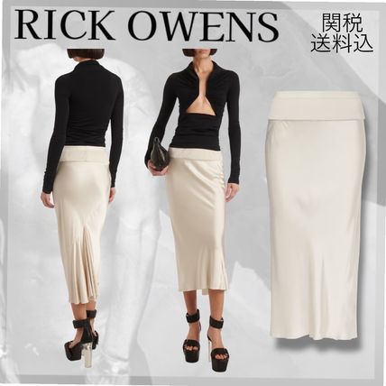 リックオウエンスRICK OWENS 15SSブラウンフレアスカート リックオウエンスRICK OWENS 15SSブラウンフレアスカート