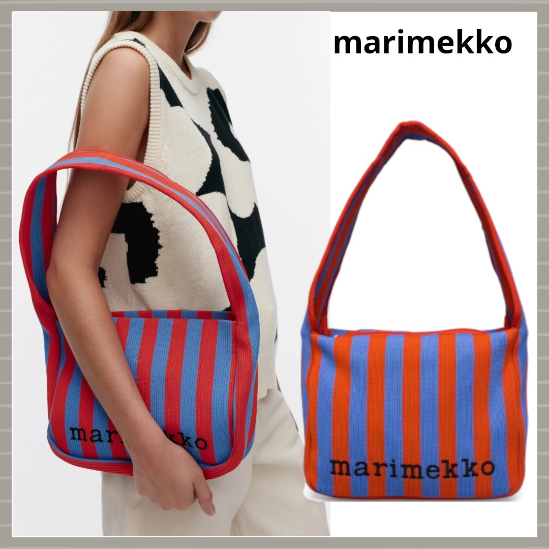 【marimekko】ニット ショルダーバッグ Merirosvo
