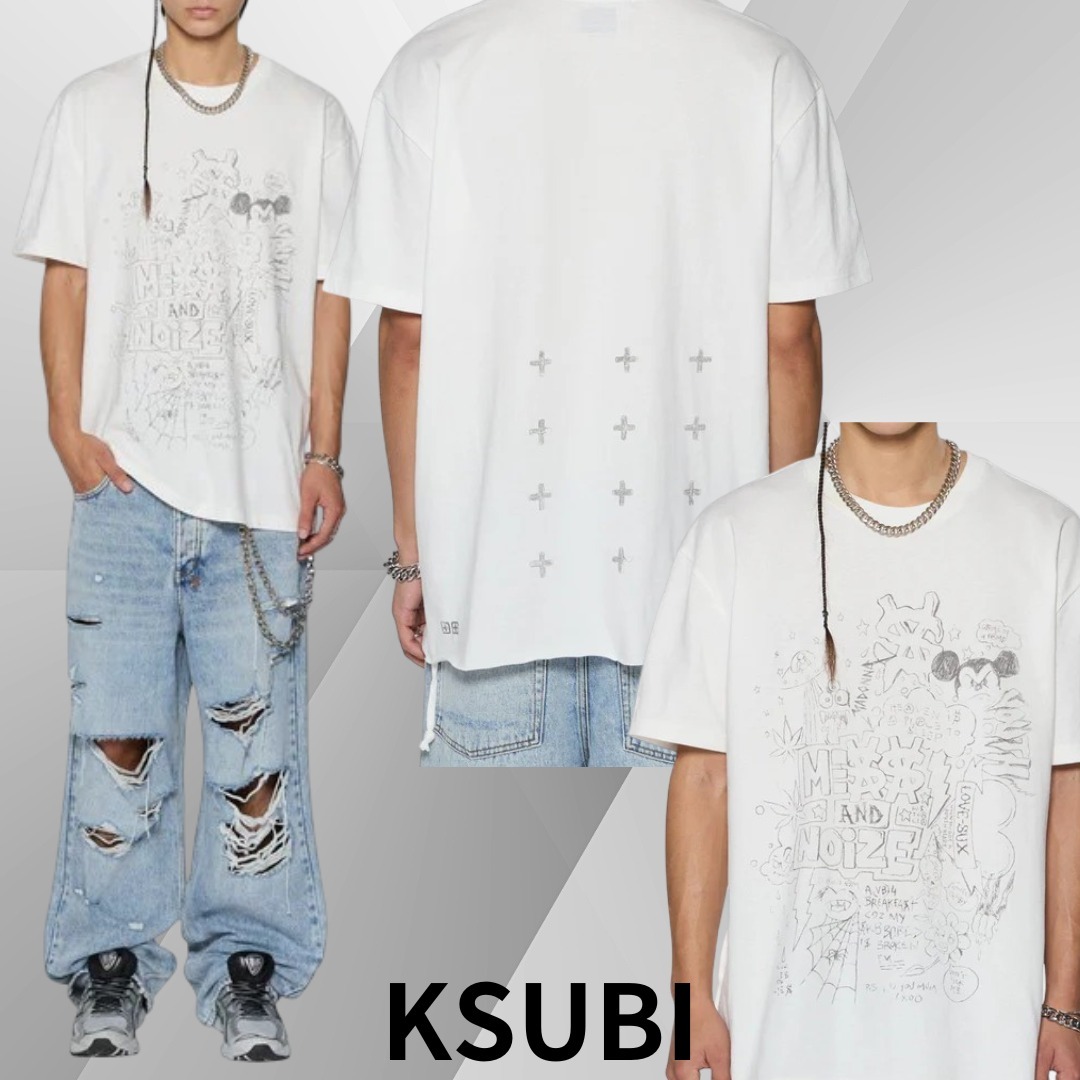 セレブにも人気 KSUBI Noize Biggie ロゴ Tシャツ 半袖