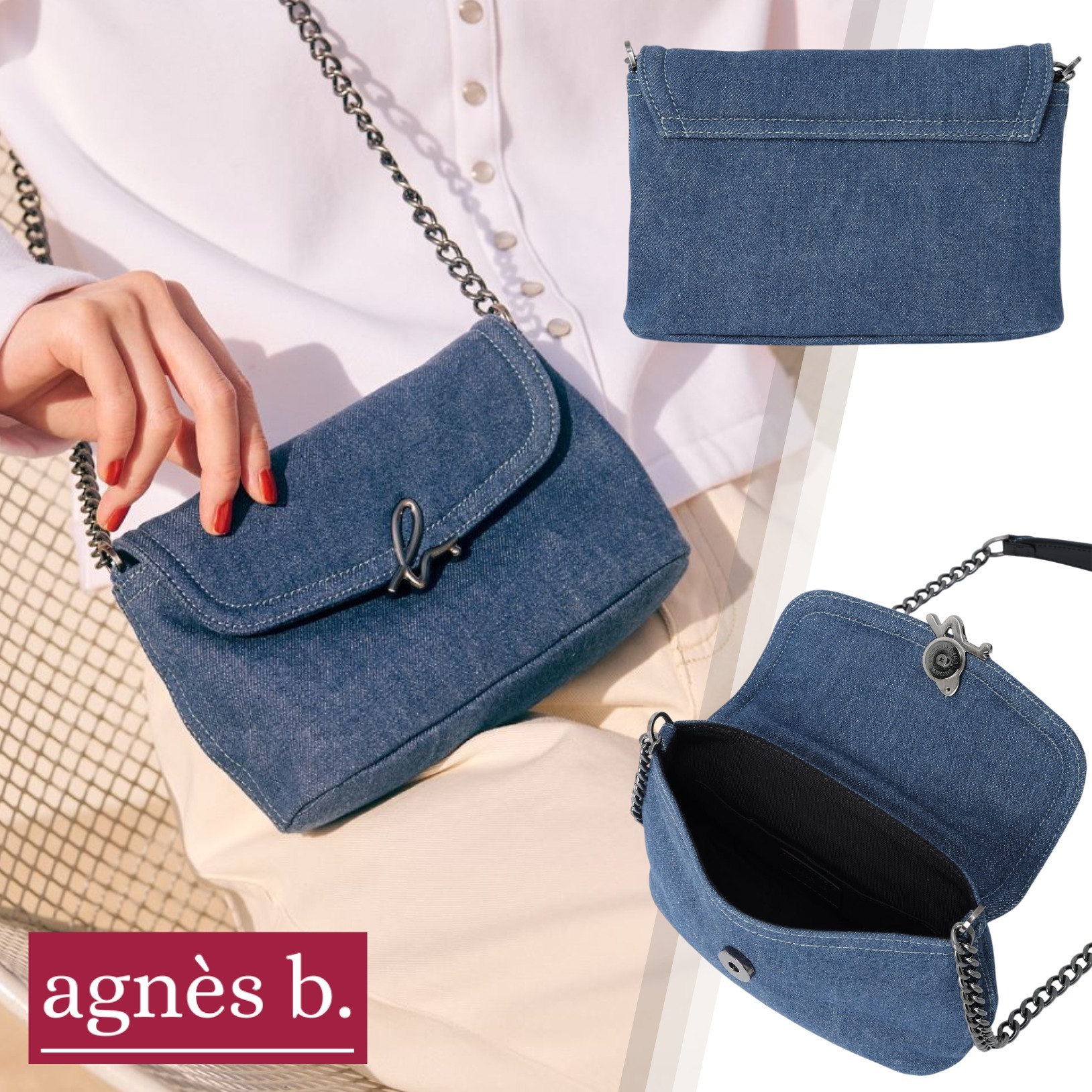 国内直営【agnes b.】IS12K−03 The b. ショルダーバッグ 送料込