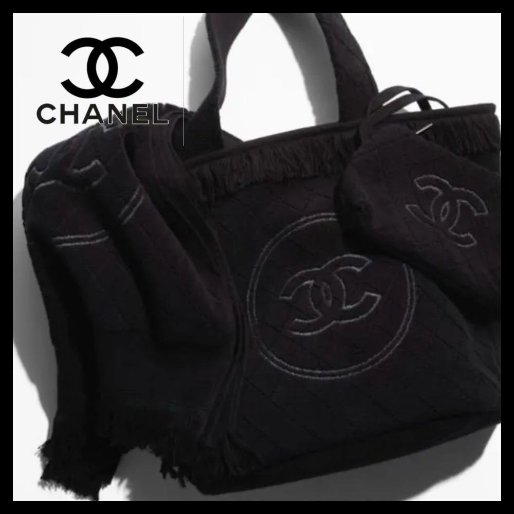 【ビーチでも目を惹く♪】CHANEL ビーチバッグ＆タオル