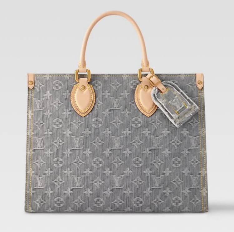 【あすつく】 グレーデニムでおしゃれ♪】Louis Vuitton トートバッグ (Louis バッグ