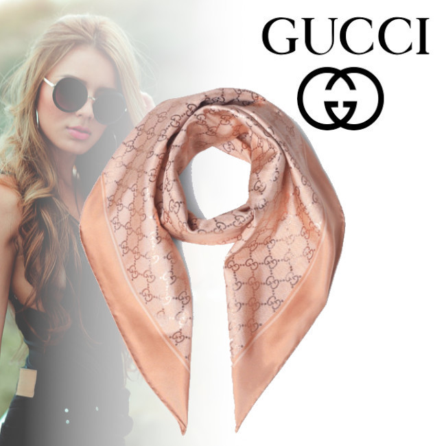 正規店買付【GUCCI】ピンクGG シルク ストール