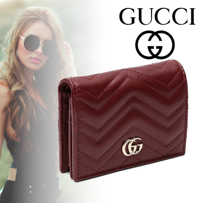 正規店買付【GUCCI】GGマーモント アンコラ カードホルダー