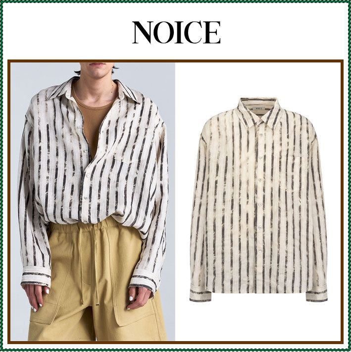 【NOICE】 CASA LINEN STRIPED SHIRT /追跡付